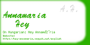 annamaria hey business card